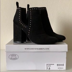 Steve Madden “notorious” black stud booties. Worn 4 times max!